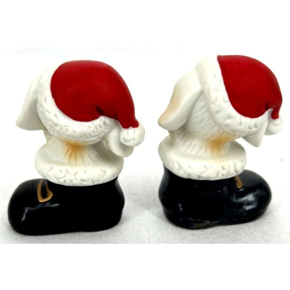 Homco Kitten Puppy Mouse in Boots Porcelain Christmas Figurines Lot of 6 - Picture 3 of 8